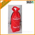 Custom red non-woven drawstring gift bag
